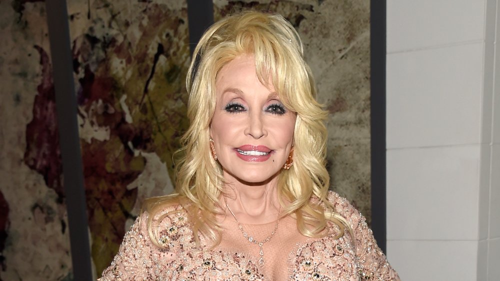 Dolly Parton at an awards show in 2017