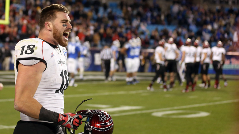 Travis Kelce playing for the University of Cincinnati