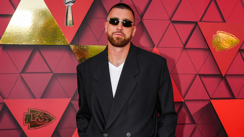 Travis Kelce on the red carpet 