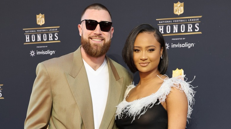 Travis Kelce and Kayla Nicole on the red carpet