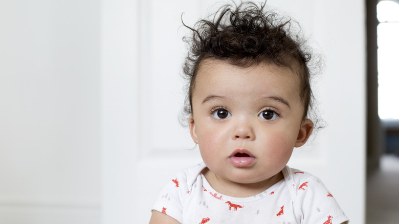 Little boy with wild hair