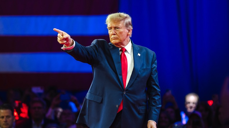 Donald Trump pointing