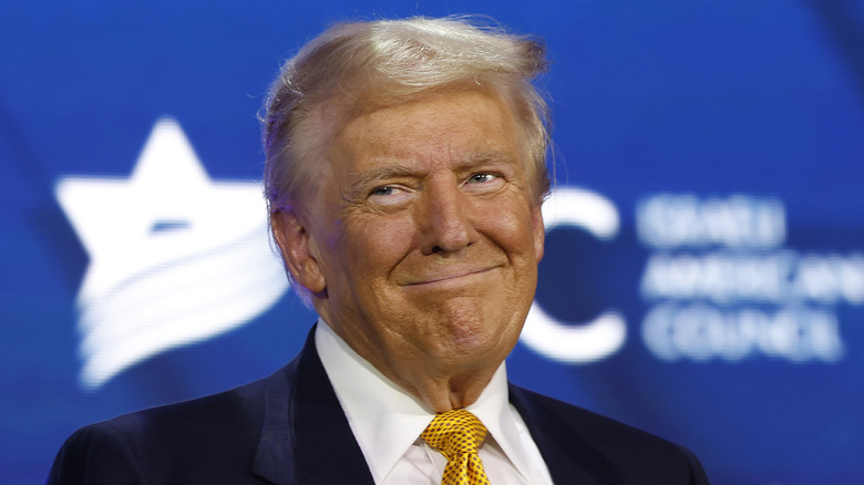 Donald Trump smirking