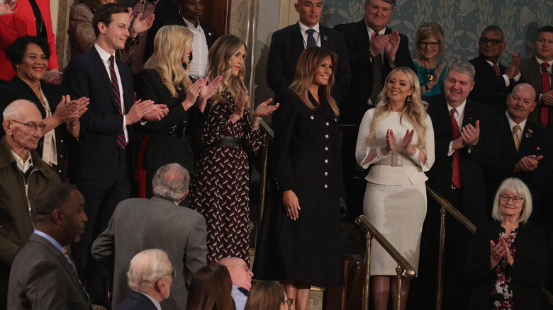 Tiffany Trump and other members of the Trump family clap during Donald Trump's 2019 State of the Union address