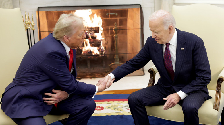 Donald Trump meets with Joe Biden