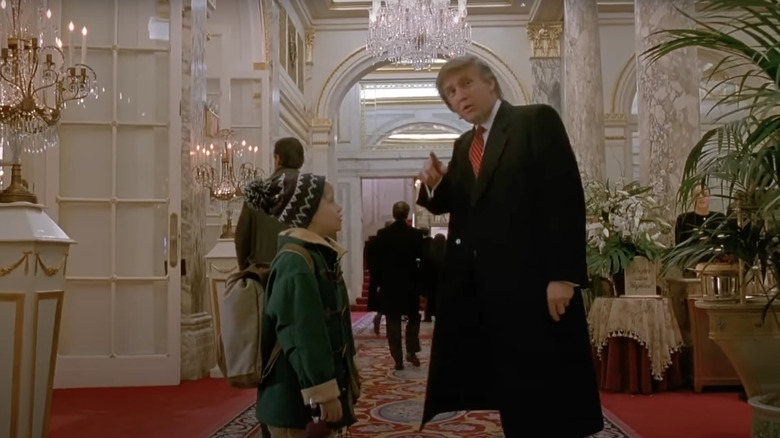 Donald Trump and Macaulay Culkin in Home Alone 2