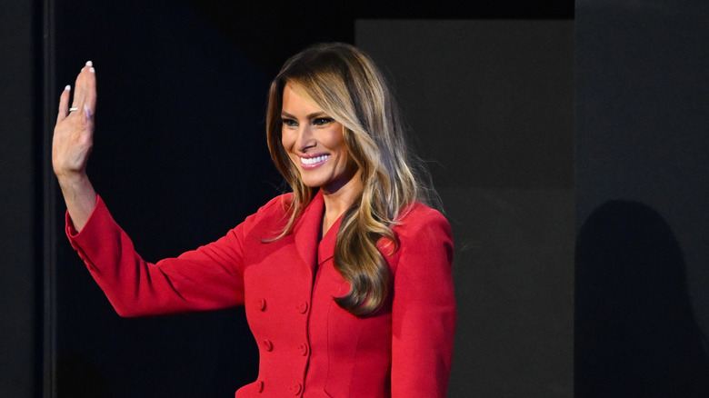 Melania Trump waving at the 2024 RNC