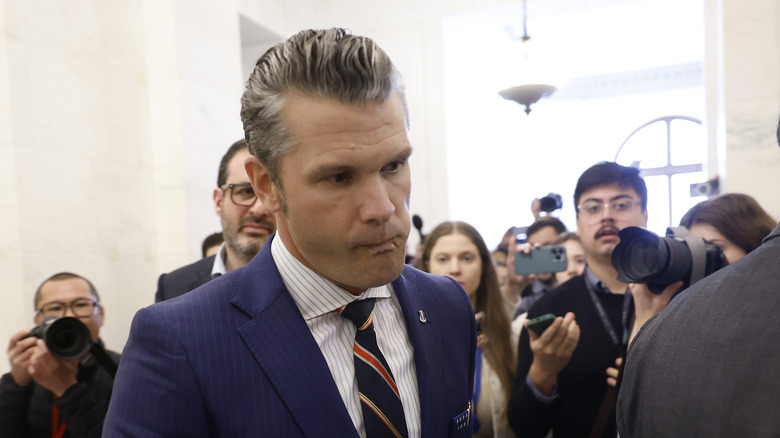 Hegseth leaving Senate in 2024 looking unhappy