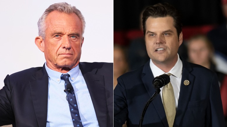 Split image of Matt Gaetz and RFK Jr.