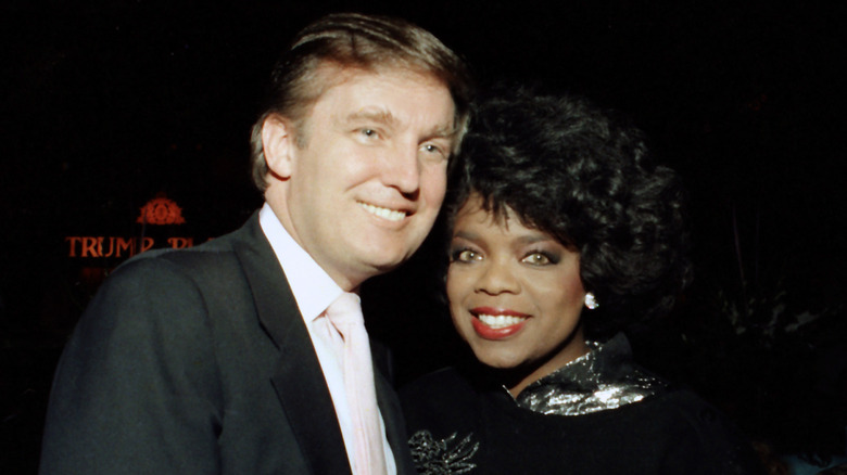 Donald Trump and Oprah Winfrey smiling