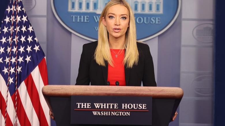 Kayleigh McEnany at White House podium