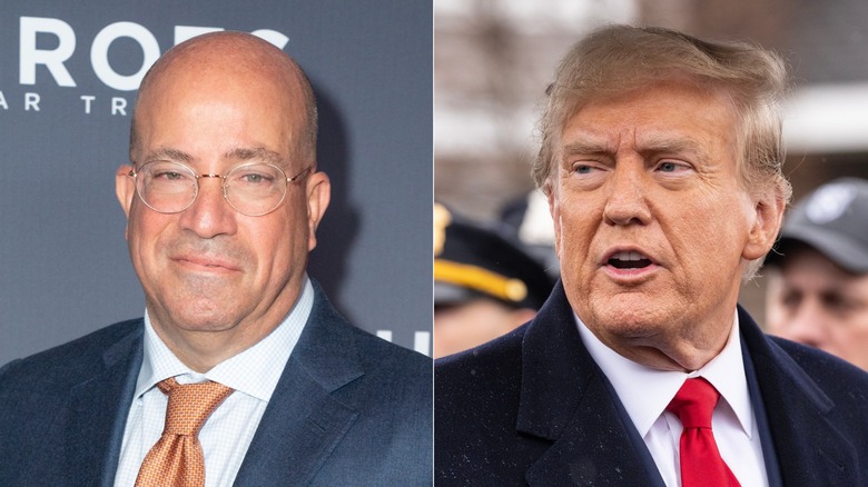 Jeff Zucker (L) and Donald Trump (R)