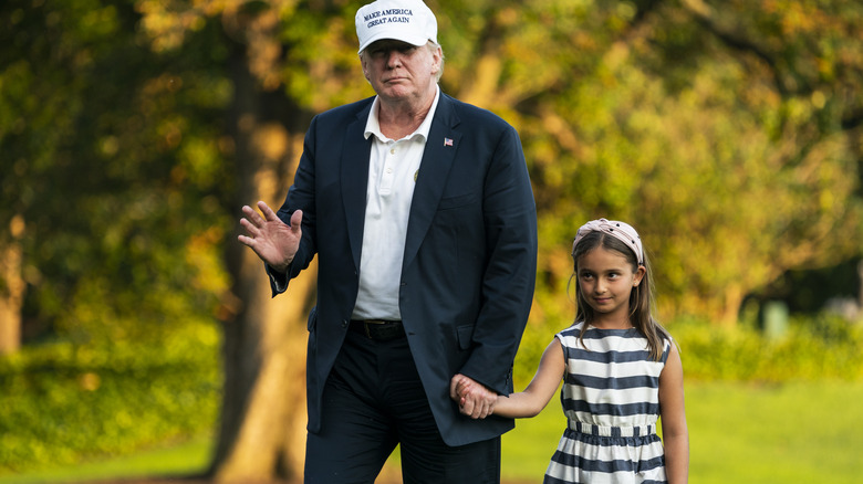 Donald Trump and Arabella Kushner walking together