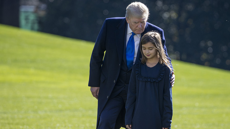 Donald Trump and Arabella Kushner walking together