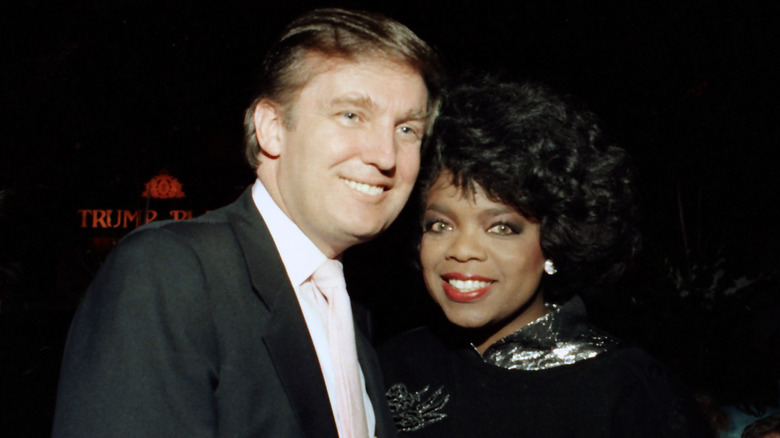 Donald Trump and Oprah smiling 