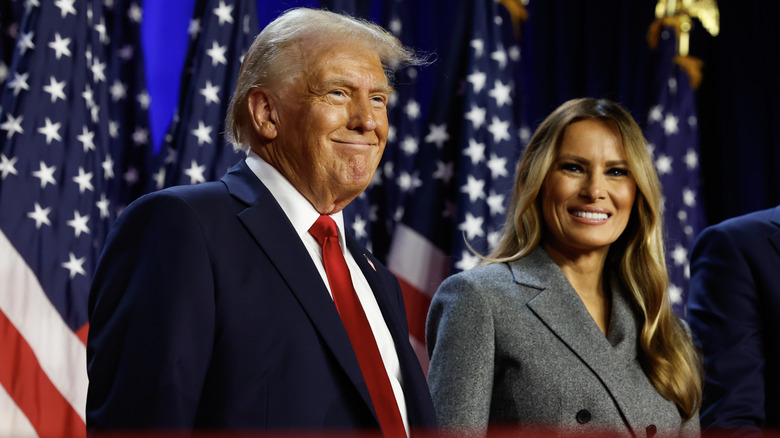 Melania and Donald Trump smiling