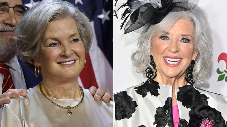 Susie Wiles and Paula Deen smiling in side by side pic