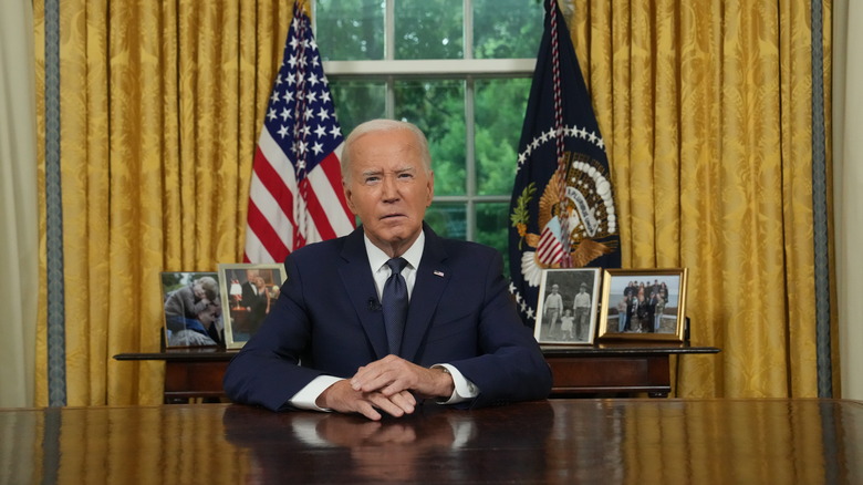 Joe Biden giving a statement