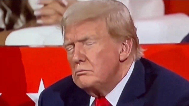 Donald Trump sleeping