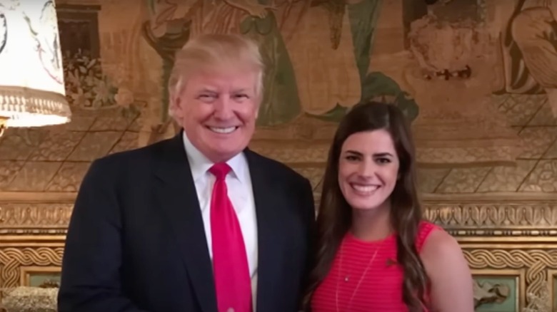 Donald Trump and Madeleine Westerhout smiling