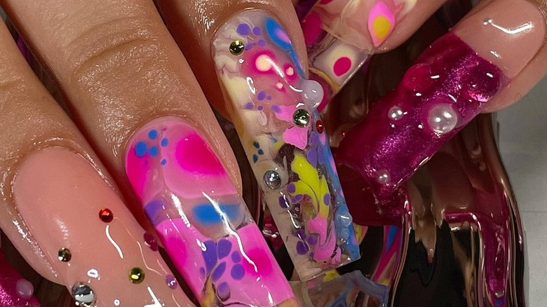 bubble nail art