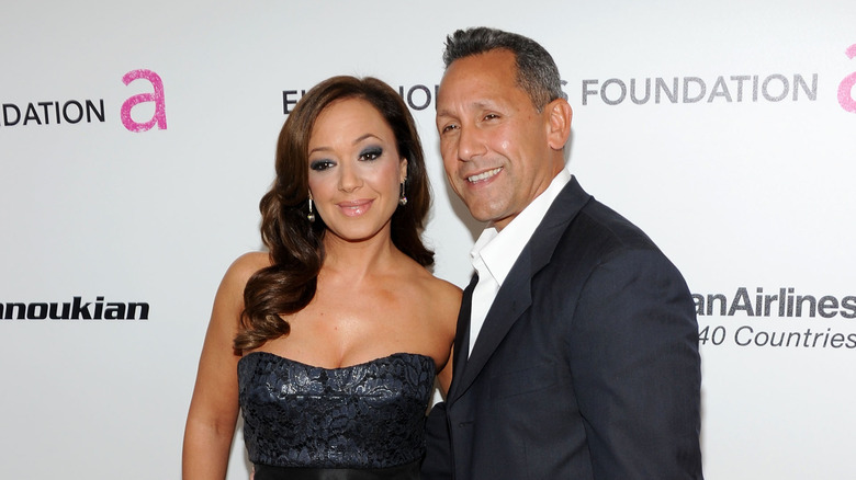 TV host Leah Remini and husband Angelo Pagan at an event