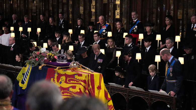 The royal family at the queen's funeral 