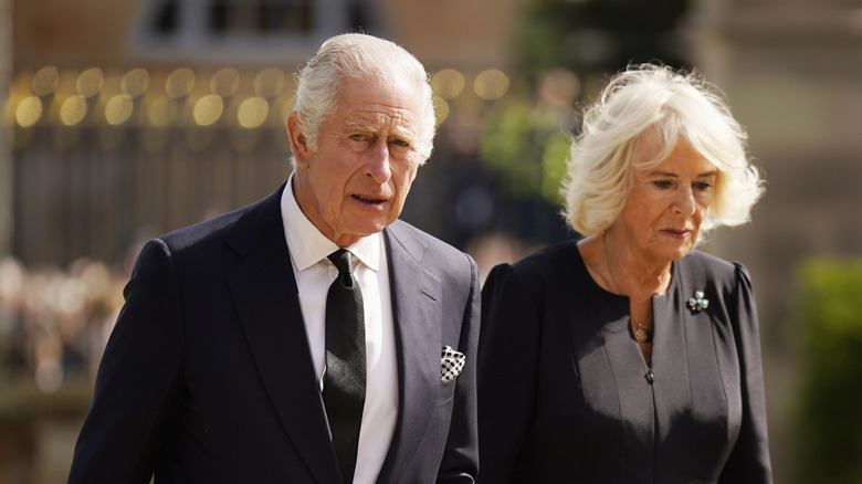 Charles and Camilla at mourning event 