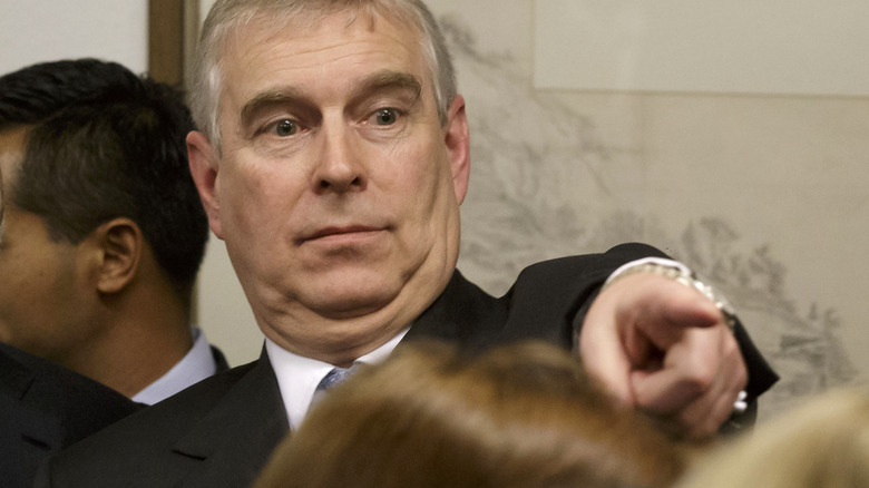 Prince Andrew pointing