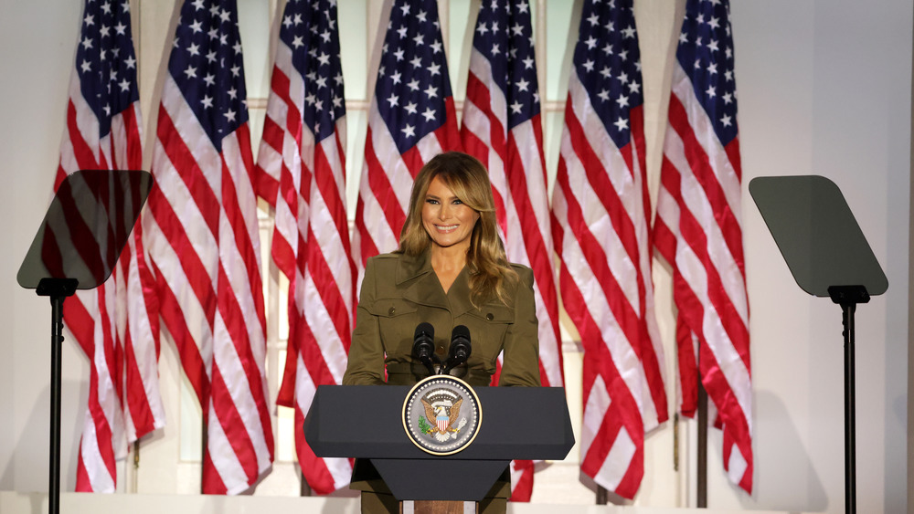 Melania Trump speaking at the RNC