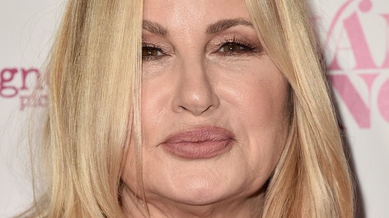 Jennifer Coolidge up close with pursed lips