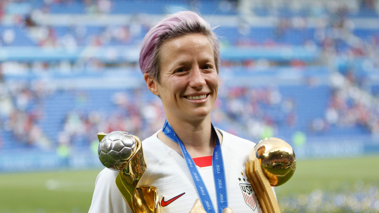 Megan Rapinoe on soccer field