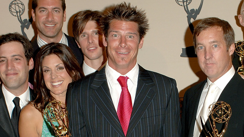 Ty Pennington holding an Emmy