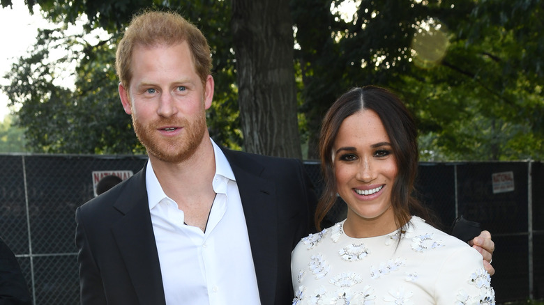 Meghan Markle and Prince Harry smiling 