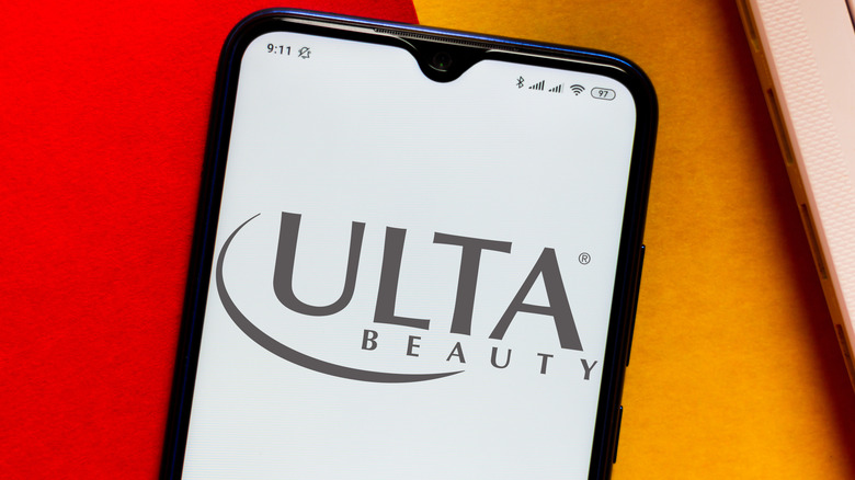 Ulta Beauty sign on a phone