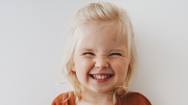 Toddler laughing