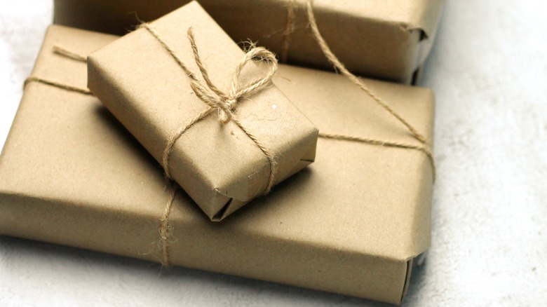 gifts wrapped in paper