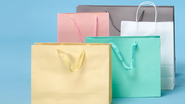 multicolor gift bags