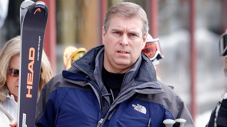 Prince Andrew skiing 