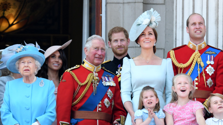 The royal family posing 