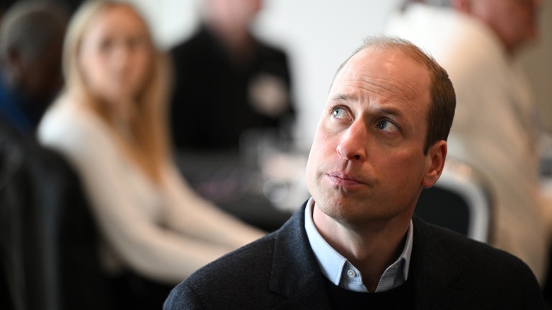 Prince William looking skyward