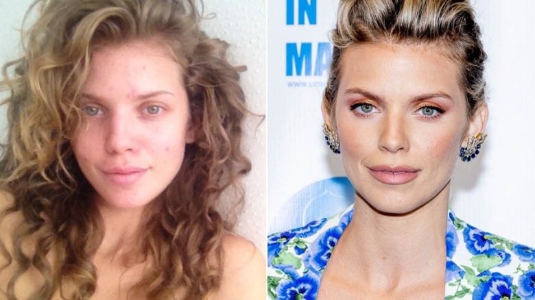 AnnaLynne McCord split image no makeup