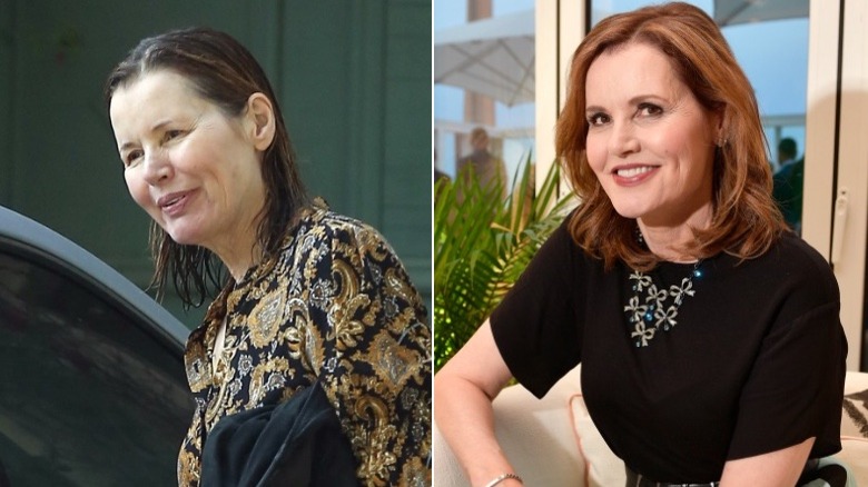 Geena Davis without makeup and with makeup