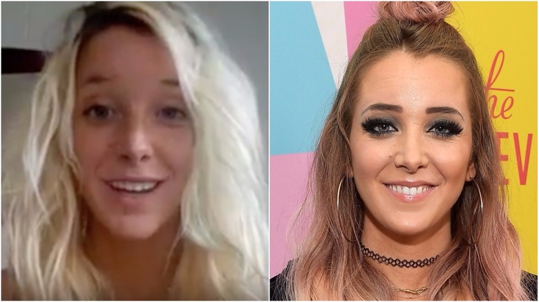 Jenna "Marbles" Mourey split image no makeup