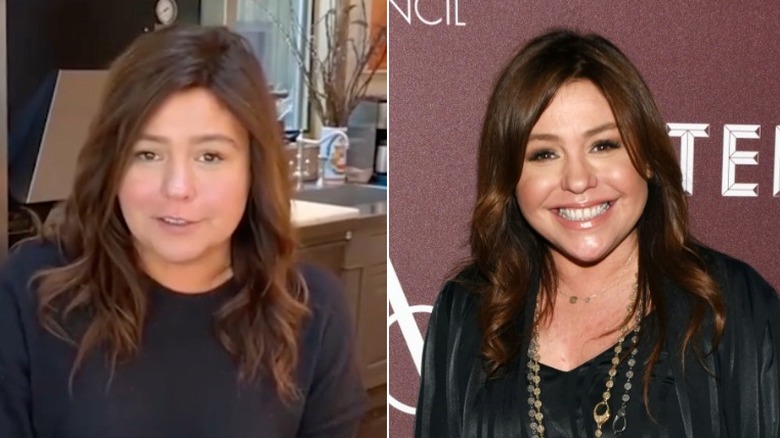 Rachael Ray without and with makeup