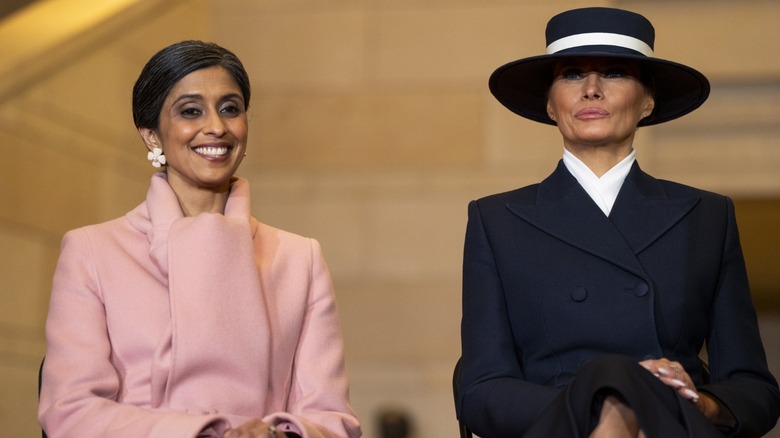 Usha Vance and Melania Trump at the inauguration