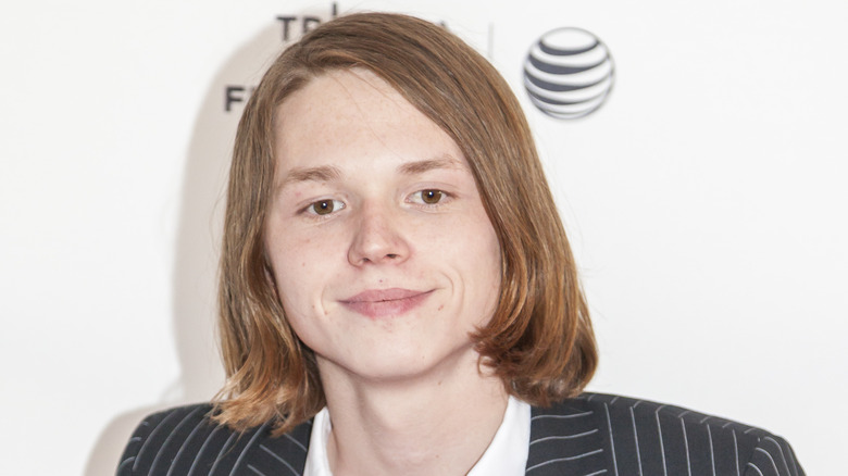 Jack Kilmer attending premiere, smiling