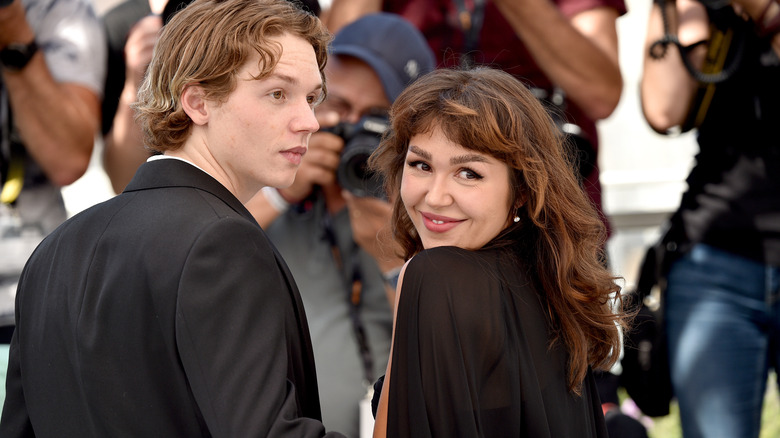 Mercedes and Jack Kilmer, posing