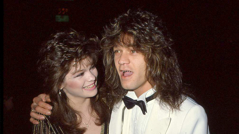 Valerie Bertinelli and Eddie Van Halen at an event. 