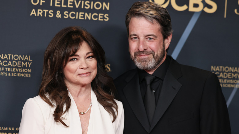 Valerie Bertinelli and Mike Goodnough smiling at the Daytime Emmys